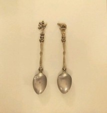 cucchiaini in argento con stemma città da collezione