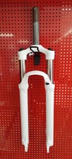Forcella bici 29" 1-1/8'' l.160 mm disk ammortizzata bloccaggio bianca Suntour