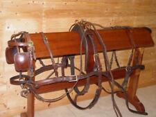 Fissaggi briglia vintage completo inglese marrone pelle pony in ottone