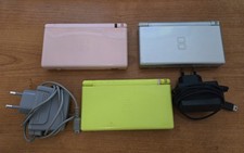 Lotto 3 Nintendo Ds Lite Per Pezzi di Ricambio Con due Caricabatterie