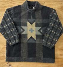 Giacca pile The North Face XL vintage stampa pile profondo made in USA uomo 1/4 zip