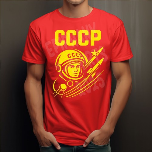 Shirt uomo russa cosmonauta - t-shirt,