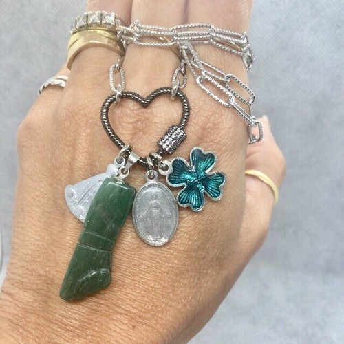 Collana mano quadrifoglio - collana,