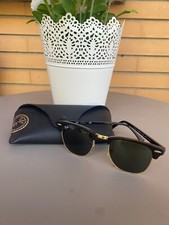 Ray-Ban Clubmaster Occhiali da Sole , Nero-oro. Mai indossati