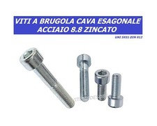 VITI M10 BULLONI A BRUGOLA ACCIAIO ZINCATO 8.8 CAVA ESAGONALE UNI 5931 DIN 912
