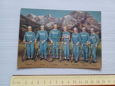 Bianchi biciclette cartolina pubblicitaria Coppi e squadra corse 1953 originale
