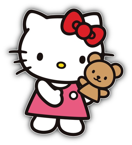 Adesivo hello kitty cartone - adesivo,