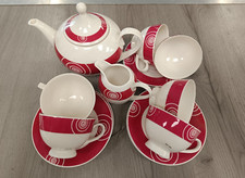 Servizio da the con 6 tazze con piatto/teiera/lattiera