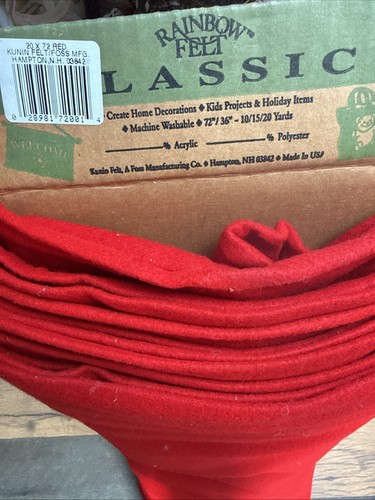 Feltro rosso vintage - 10+, iarde