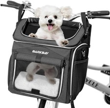 Zaino Porta Bici per Cani Nero