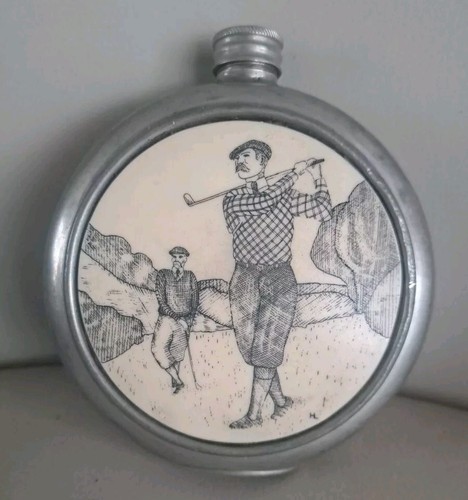 Vintage golf hip - vintage, flask