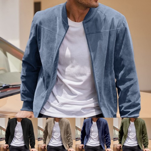 Bomber uomo microscamosciato