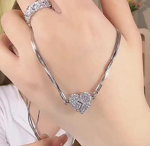 Collana cuore magnetico doppia - cuore,