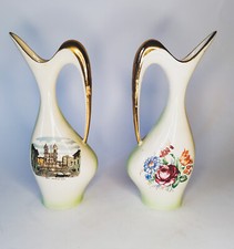 ♥ COPPIA VASI AMPOLLE IN CERAMICA SCAR VINTAGE SOUVENIR ROMA design a. campi era