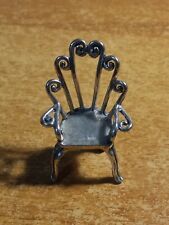 Sedia vintage in miniatura argento massiccio sedia argento