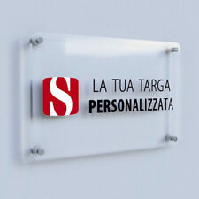 TARGA PLEXIGLASS PERSONALIZZATA 30x40 cm  insegna pubblicitaria parete STAMPA UV