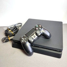SONY PLAYSTATION 4 PS4 SLIM console NERA 500gb + controller + cavi OTTIMA
