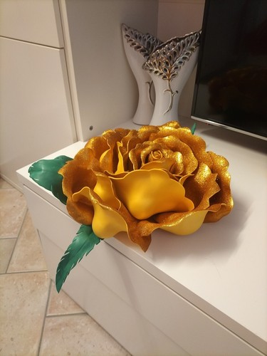 Rosa artigianale gomma eva - rosa,