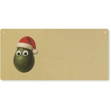 'Funny Festive Avocado' grande targa da parete in legno / insegna per porta (DP00072941)