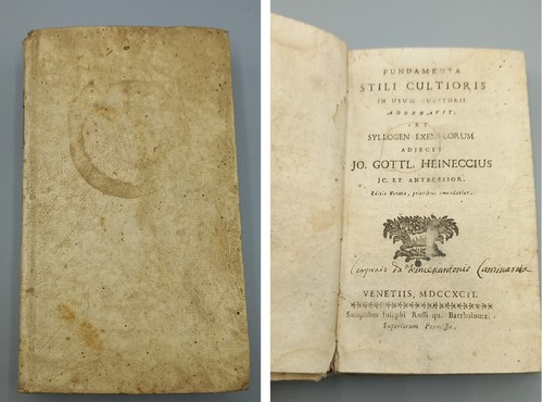 1792 libro antico fundamenta - 1792,
