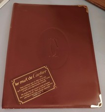 GRANDE AGENDA CARTIER PARIS PELLE BORGOGNA PORTA DOCUMENTI INDIRIZZO LIBRO...