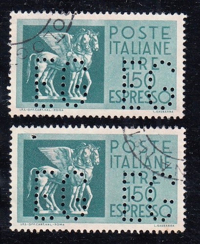 1958 lotto perfin eg - 1958, perfin,