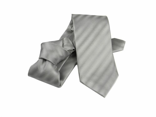 Cravatta grigio perla argento