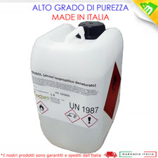 ALCOOL ISOPROPILICO BOTTIGLIA 5LT PULIZIA PLASTICA VETRI OTTICHE OSSIDO ALCOL