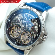 Orologio Uomo Argento Doppio