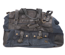 MINT | $845 BELSTAFF BORSA DA NOTTE IN PELLE TELA MALENOTTI NAVY CARRYALL