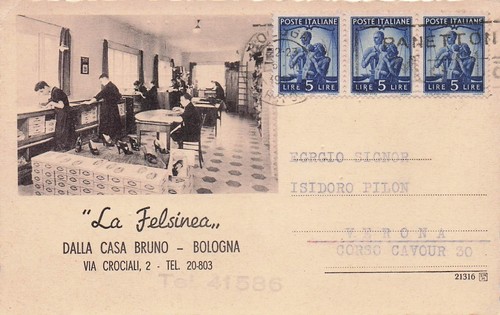 G4275 cartolina bologna via - cartolina,