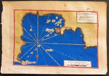 stampa antica nautica mappa carta geografica joseph roux  1779 corsica portolano