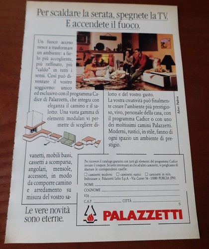 Pubblicità camino palazzetti - camino,