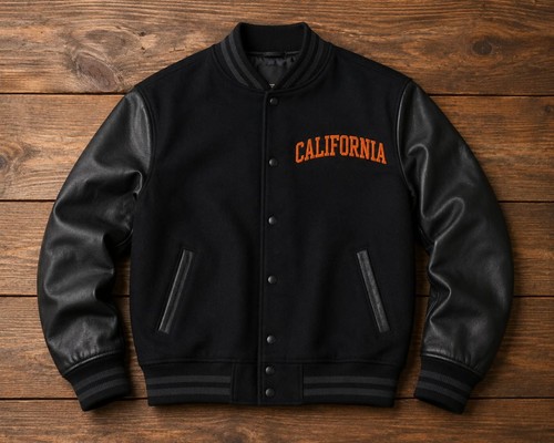 Giacca nera varsity maniche - giacca,