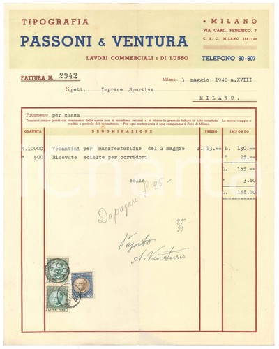 1940 milano tipografi passoni - 1940,