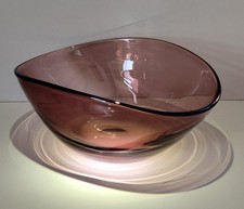 ANTICA CIOTOLA Vetro Ametista MURANO Italy ANNI 4O Vintage Bowl SVUOTA TASCHE