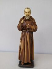 STATUA PADRE PIO CM 28 IN MARMO RESINA PRODUZIONE ARTIGIANALE ITALIANA