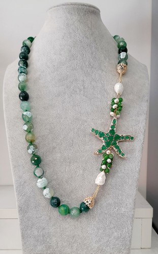 Collana artigianale lunga - , in