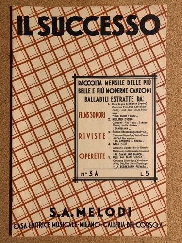 Spartito musica1932-IL