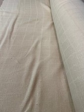 TESSUTO IN TELA NATURALE  LAVORATA A QUADRI    ART 2430 7C   PREZZO AL METRO