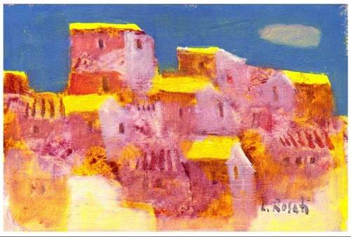 Paesaggio con case - con, borgo