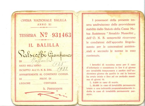 Tessera opera nazionale - opera,