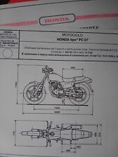 Moto HONDA FT 500 PC07 1982 SCHEDA Originale Omologazione ASI FMI MCTC