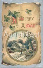 Vintage merry xmas - xmas, postcard