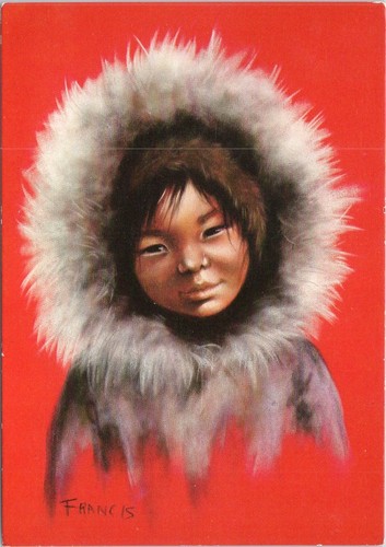 Eskimo child parka fur - eskimo, hood