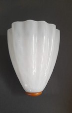 Applique in Vetro di Murano bianco legno  classico vintage parete 1 luce Sylcom