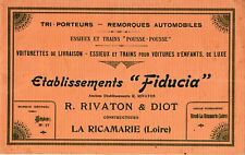 CATALOGO ORIGINALE 1928 TRICICLI RIMORCHI PER AUTO CARRETTI RIVATON & DIOT - 215