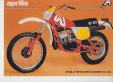 DEPLIANT-BROCHURE-PROSPEKT MOTO APRILIA RC 125  1978  VINTAGE ENDURO EPOCA