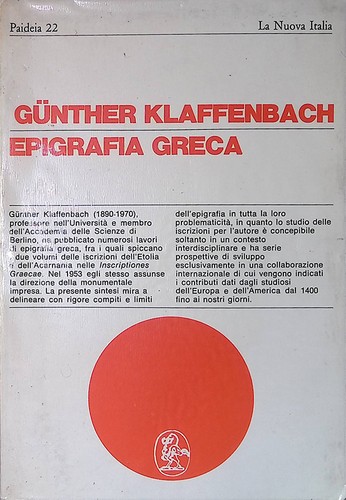 Epigrafia greca klaffenbach - epigrafia,
