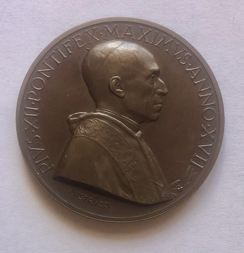 Papa pio xii medaglia bronzo - xii,